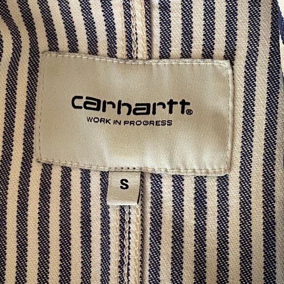 Carhartt Work In Progress Blue and White Striped Tara Coveralls - Picture 3 of 5